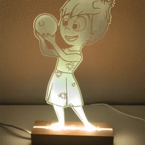 Minuit Creations - Lampe Gravée Personnalisée Joie