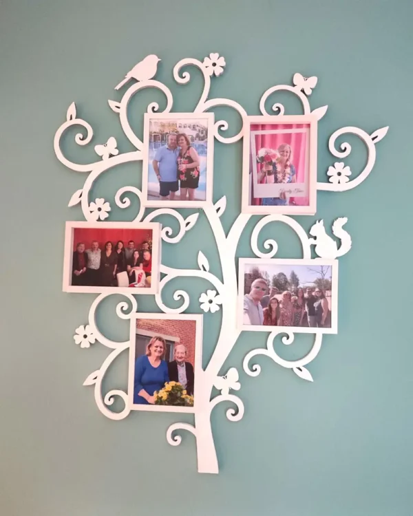 Minuit Creations - Arbre Printemps avec Cadres Photo Personnalisés