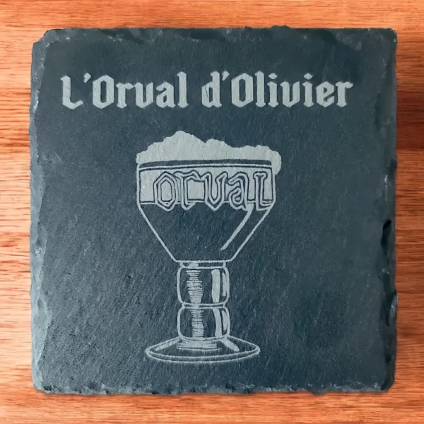 Minuit Creations - Sous-verre Ardoise L'Orval d'Olivier