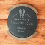 6 sous-verres ardoise rondes Houppe