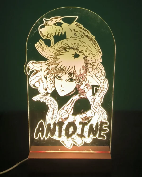 Minuit Creations - Lampe Gravée Personnalisée Manga