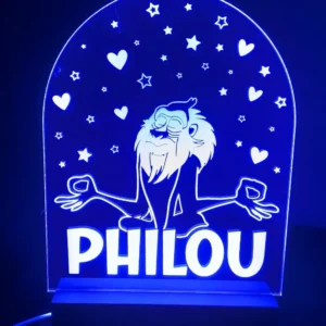 Minuit Creations - Lampe Gravée Personnalisée Roi Lion