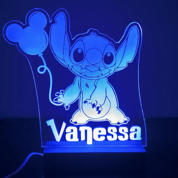 Minuit Creations - Lampe Gravée Personnalisée Stitch