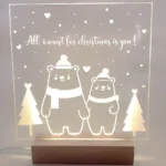 Lampe LED de Noël Ours Câlins