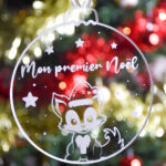 Ornement personnalisable renard "Mon premier Noël"