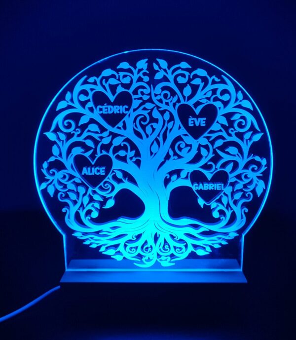 Lampe LED Arbre de Vie personnalisée