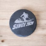 6 sous-verres ardoise Ski Personnalisable