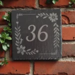 Numéro de maison personnalisé en ardoise