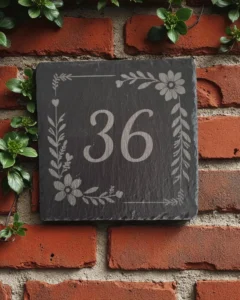 Numéro de maison personnalisé en ardoise